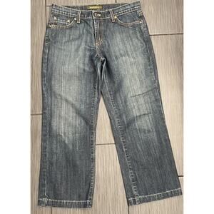 David Kahn Jeans Womens Straight Leg Cropped Mid Rise Jeans Size 28